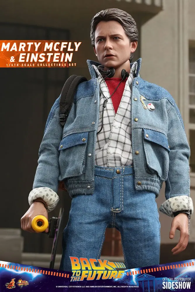 Back To The Future Movie Masterpiece 1/6 Marty McFly &amp; Einstein Exkluzív akciófigurák 28 cm termékfotó