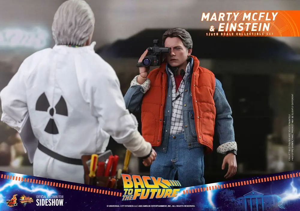 Back To The Future Movie Masterpiece 1/6 Marty McFly &amp; Einstein Exkluzív akciófigurák 28 cm termékfotó