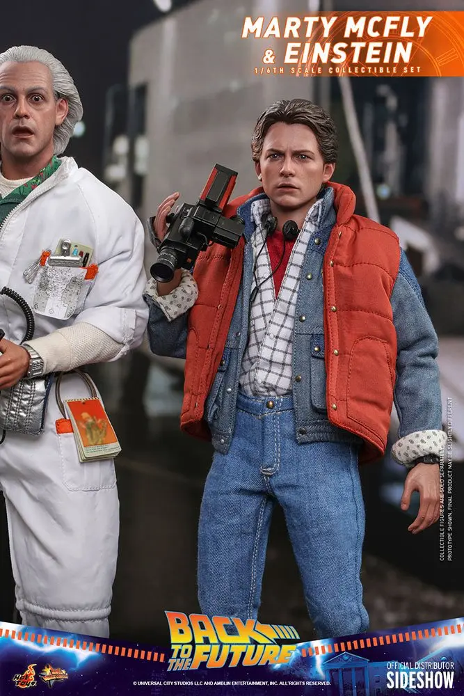 Back To The Future Movie Masterpiece 1/6 Marty McFly &amp; Einstein Exkluzív akciófigurák 28 cm termékfotó