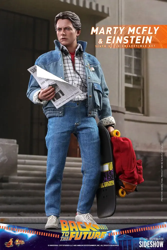 Back To The Future Movie Masterpiece 1/6 Marty McFly &amp; Einstein Exkluzív akciófigurák 28 cm termékfotó