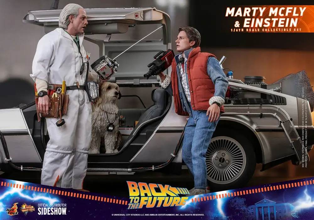 Back To The Future Movie Masterpiece 1/6 Marty McFly &amp; Einstein Exkluzív akciófigurák 28 cm termékfotó