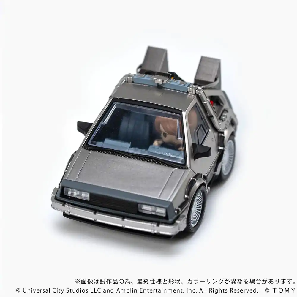Back to the Future Q-Village jármű és mini-figurák Time Machine 9 cm termékfotó