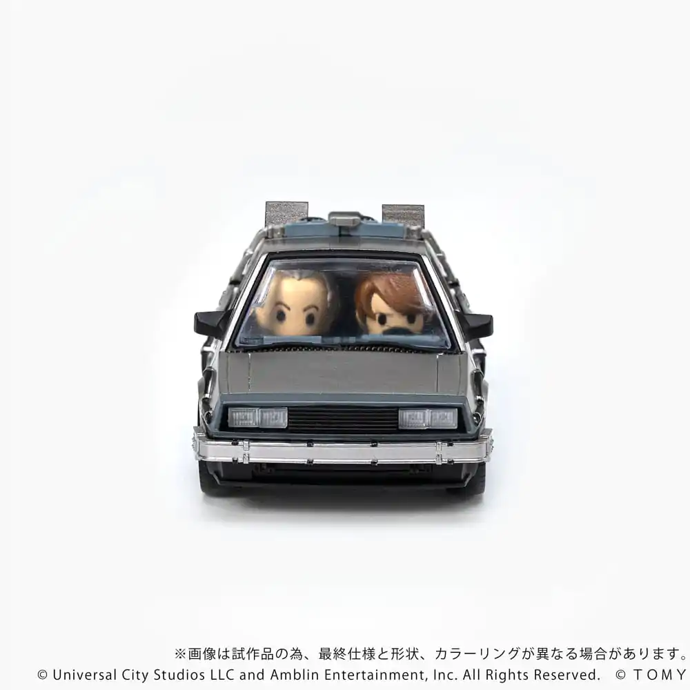 Back to the Future Q-Village jármű és mini-figurák Time Machine 9 cm termékfotó