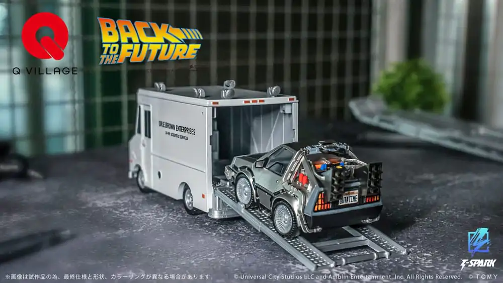 Back to the Future Q-Village járműs és mini-figurák Time Machine Deluxe Set 9 cm termékfotó