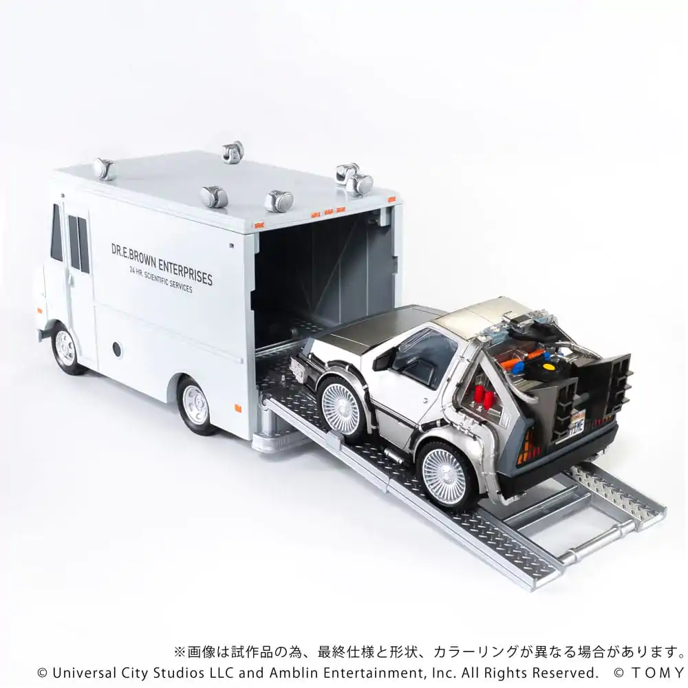 Back to the Future Q-Village járműs és mini-figurák Time Machine Deluxe Set 9 cm termékfotó