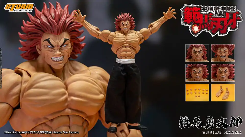 Baki 1/12 Yujiro Hanma akciófigura 18 cm termékfotó