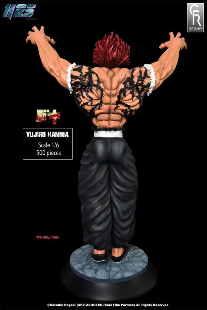Baki 1/6 Yujiro Hanma szobor figura 37 cm termékfotó