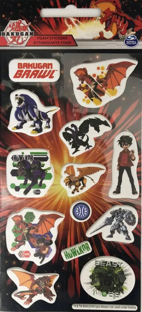Bakugan pufi szivacs matrica szett termékfotó