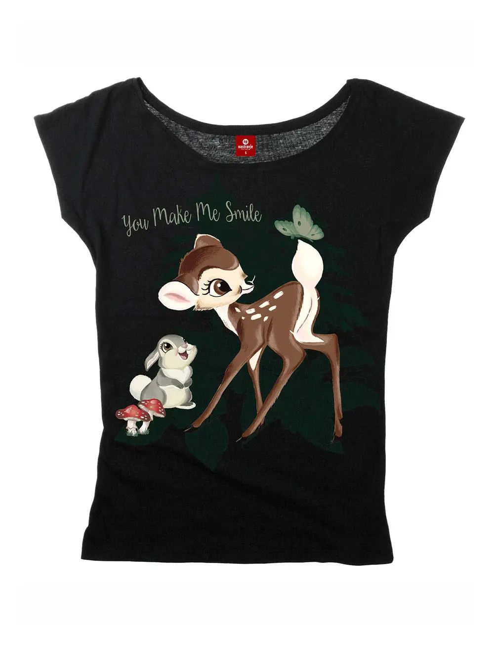 Bambi női Loose póló Smile termékfotó