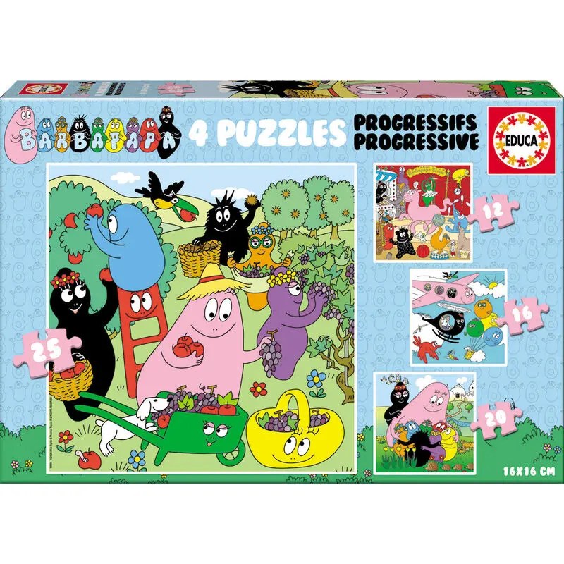 Barbapapa Progressive puzzle 12-16-20-25db-os termékfotó