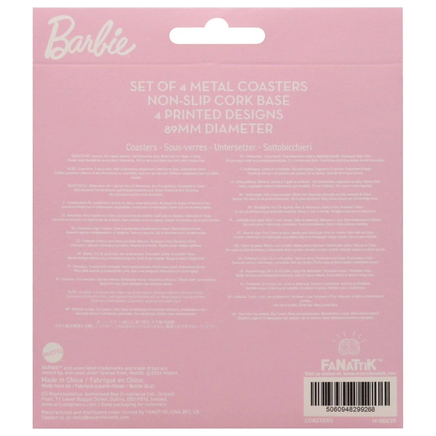 Barbie 4 db-os poháralátét csomag termékfotó