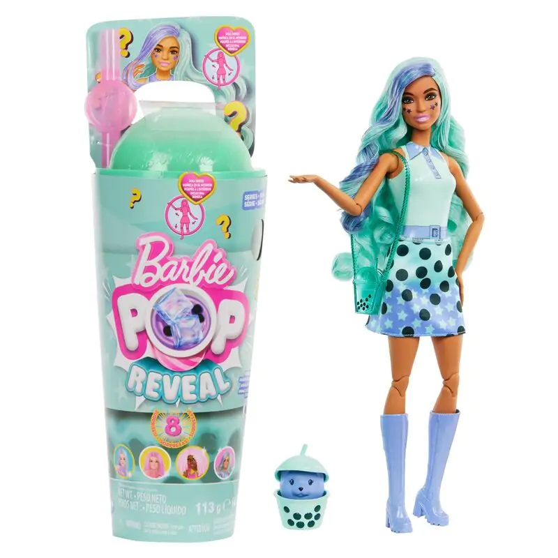 Barbie Bubble tea Green Tea Pop Reveal játék baba termékfotó