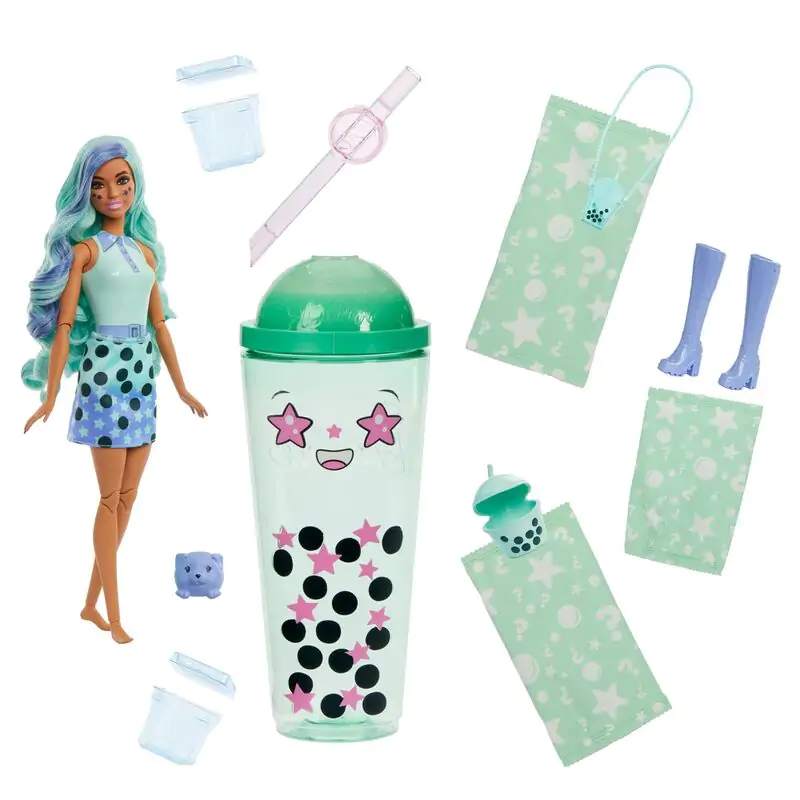 Barbie Bubble tea Green Tea Pop Reveal játék baba termékfotó