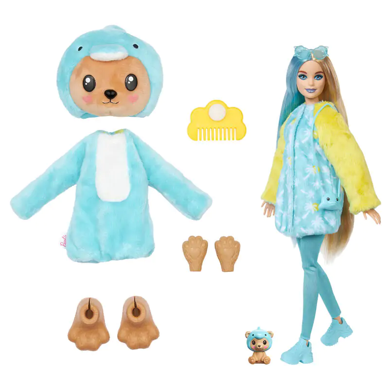 Barbie Chelsea Cutie Reveal Serie Costumes Dolphin Bear játék baba termékfotó