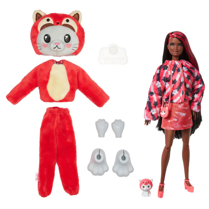 Barbie Chelsea Cutie Reveal Serie Costumes Red Panda Kitten játék baba termékfotó