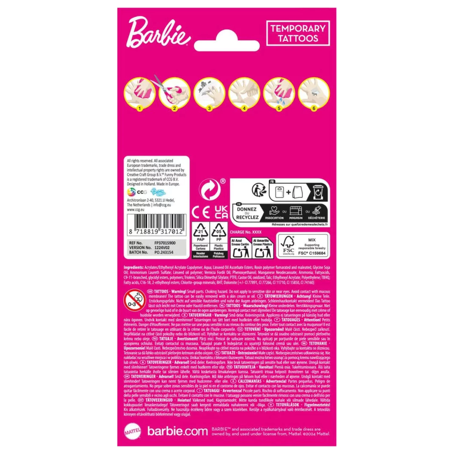 Barbie Crew tetkó 12 db-os termékfotó
