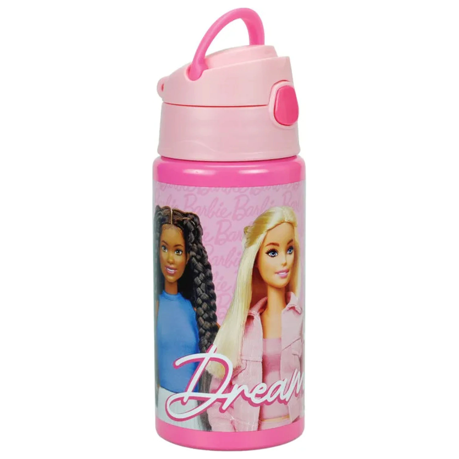 Barbie Dream Team alumínium szívószálas kulacs akasztóval 500 ml termékfotó