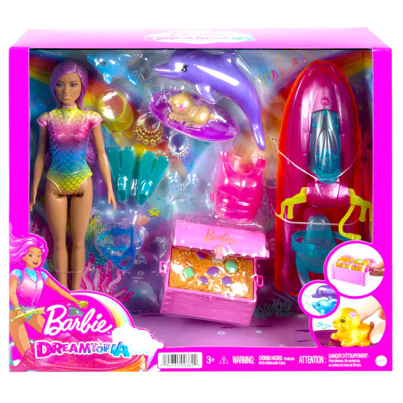 Barbie Dreamtopia Jet Ski és játék baba termékfotó