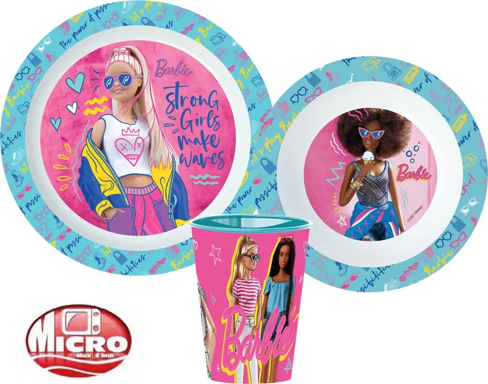 Barbie étkészlet, micro műanyag szett termékfotó