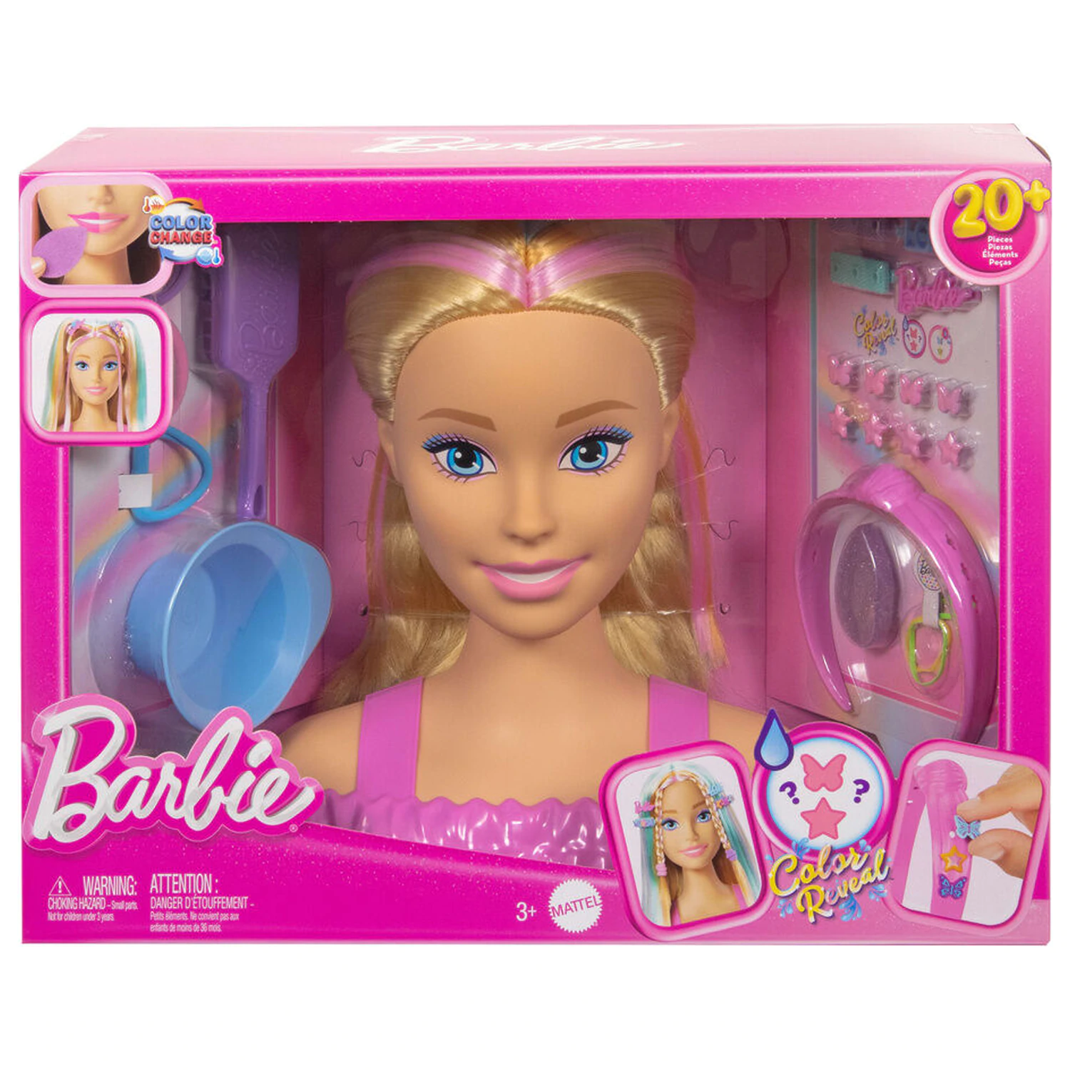Barbie Fashionista fésülhető baba mellszobor hajkiegészítőkkel termékfotó