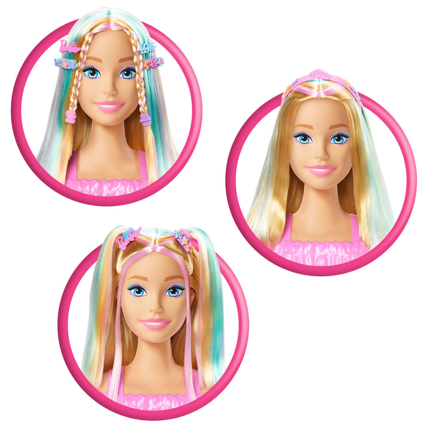 Barbie Fashionista fésülhető baba mellszobor hajkiegészítőkkel termékfotó