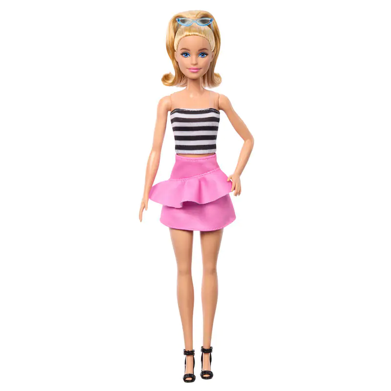 Barbie Fashionista Top Striped Pink Skirt játék baba termékfotó
