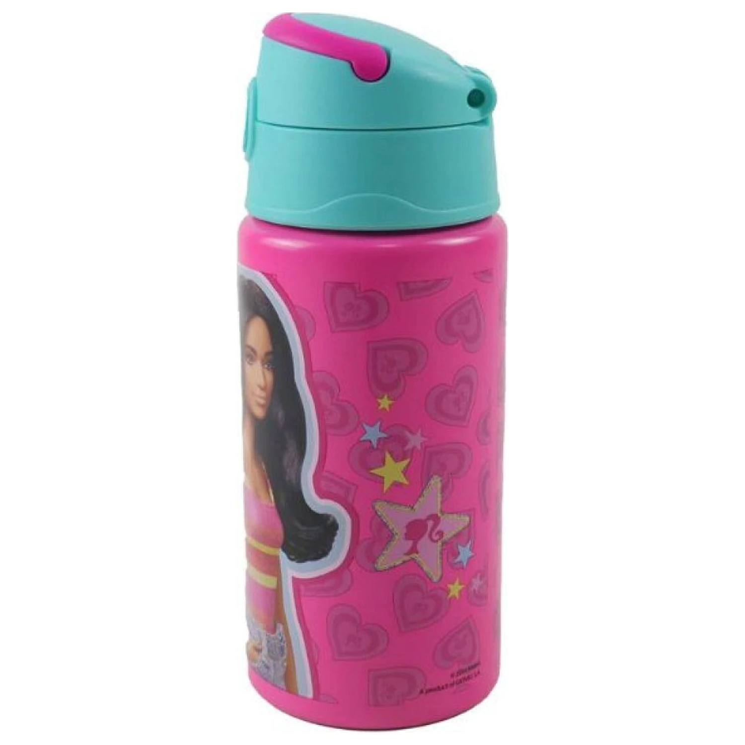 Barbie Love alumínium szívószálas kulacs akasztóval 500 ml termékfotó