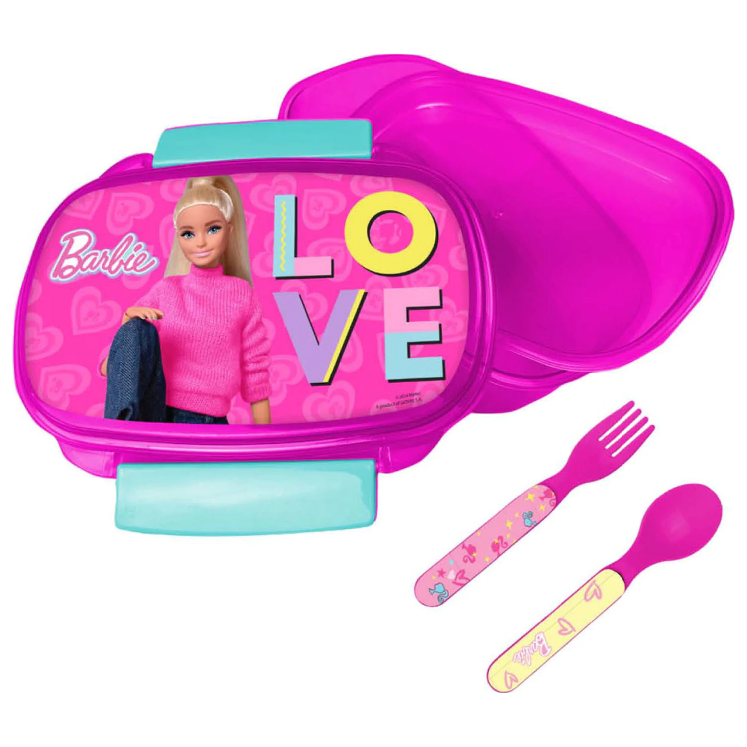Barbie Love szendvicsdoboz + evőeszköz szett termékfotó