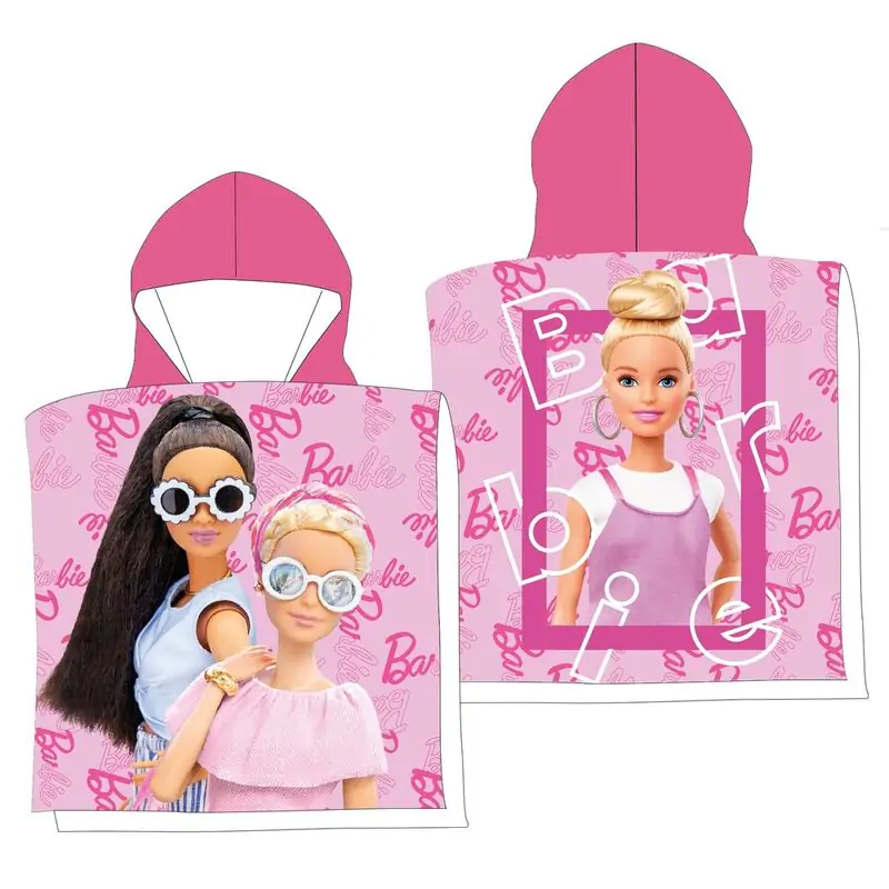 Barbie microfibre poncho beach towel termékfotó