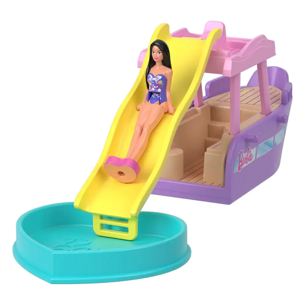 Barbie Mini BarbieLand With Color-Change Pool játék baba és hajó 4 cm termékfotó