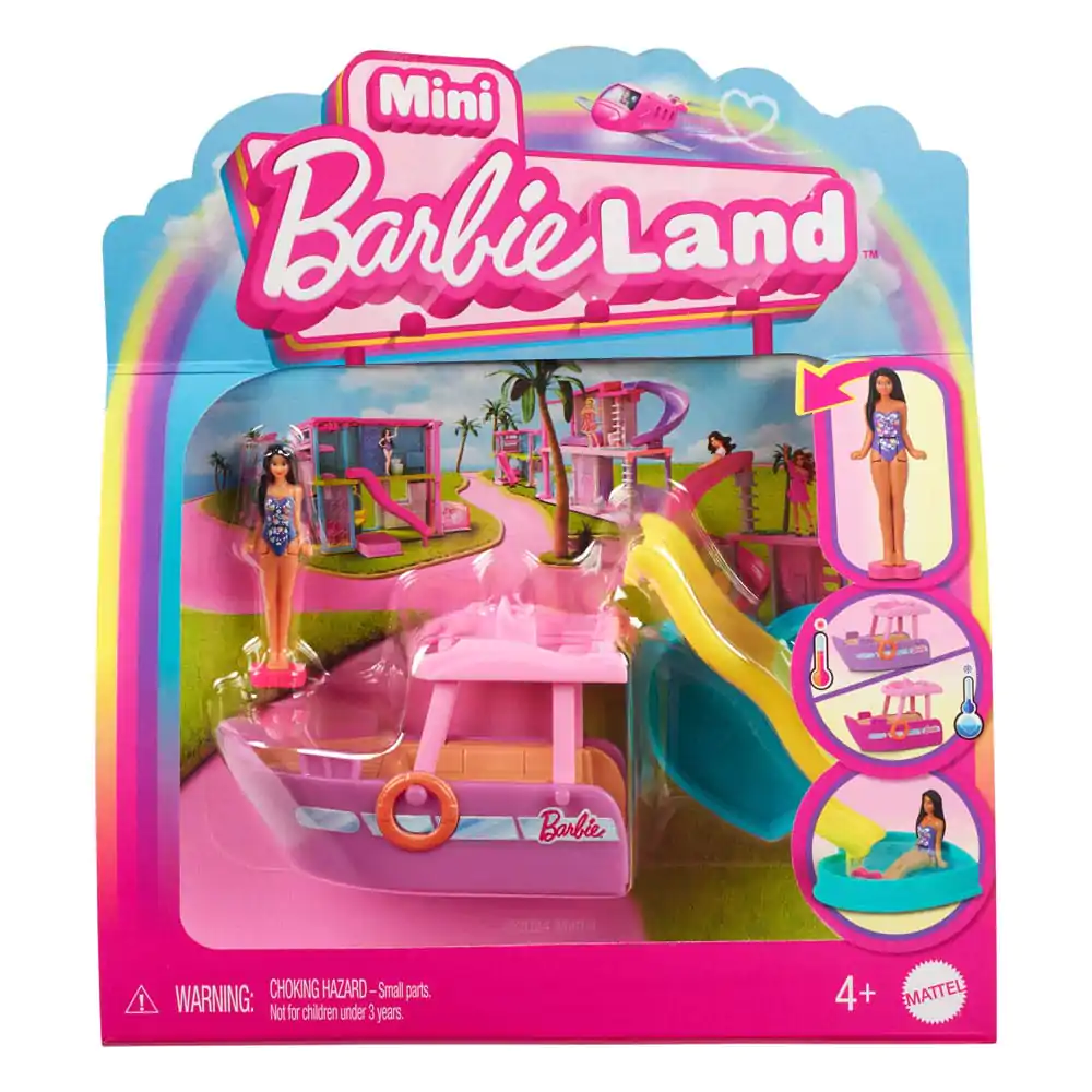 Barbie Mini BarbieLand With Color-Change Pool játék baba és hajó 4 cm termékfotó