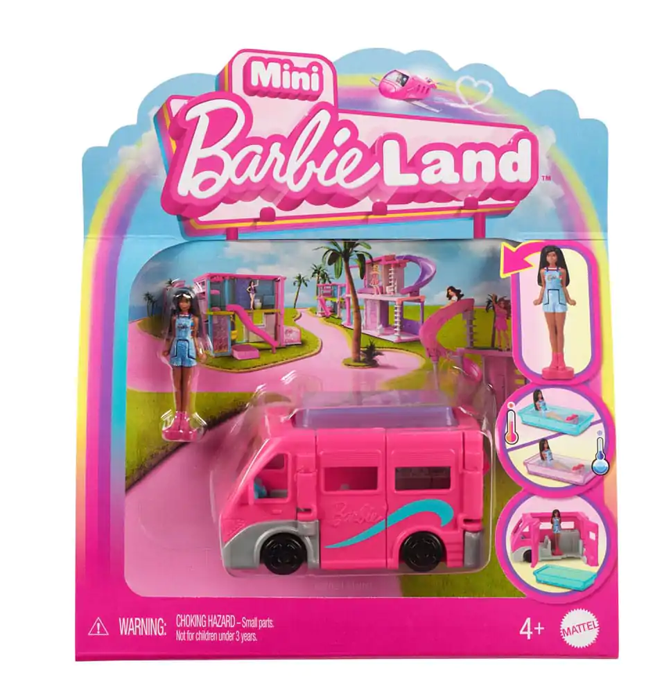 Barbie Mini BarbieLand With Color-Change Pool játék baba és lakókocsi játékkészlet 4 cm termékfotó