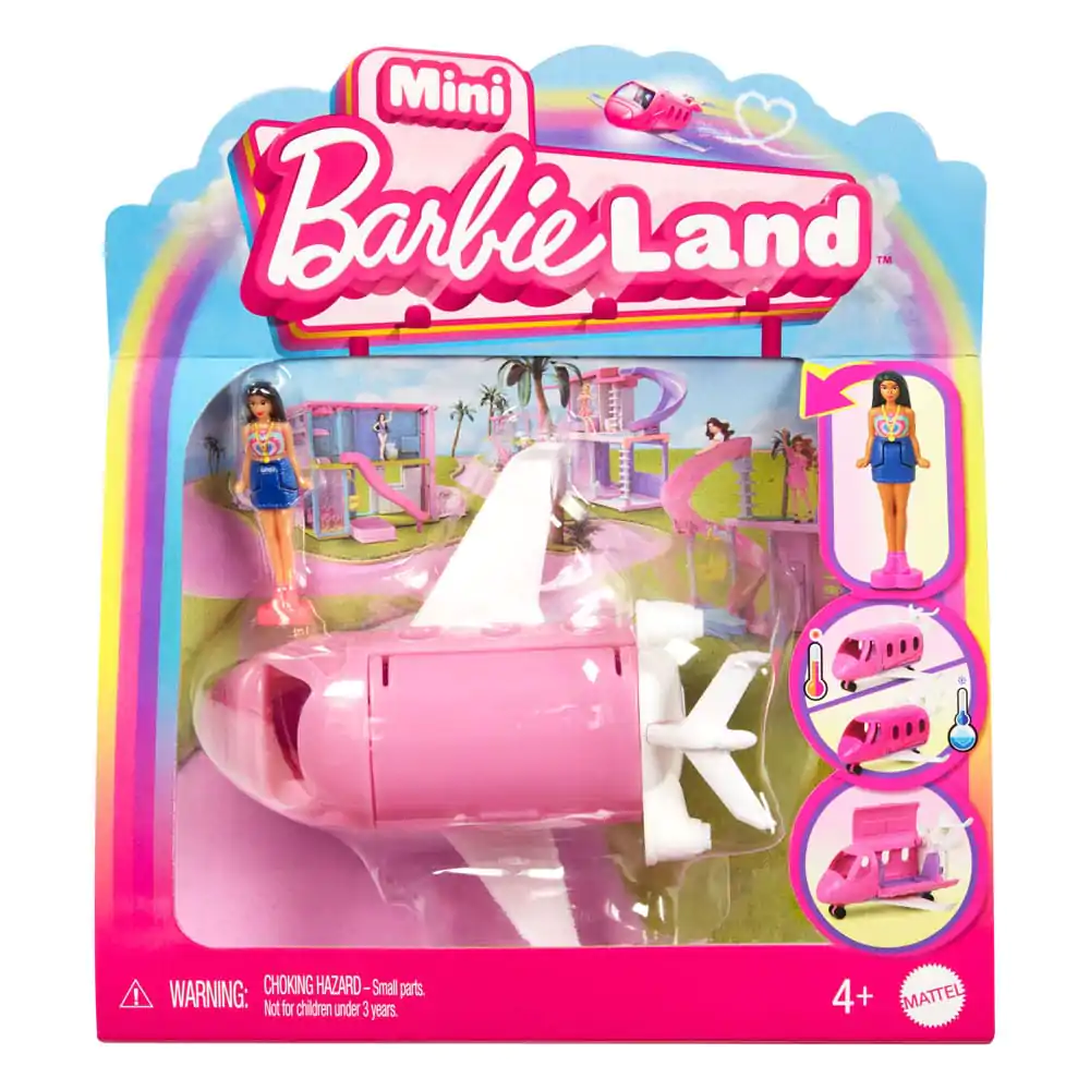 Barbie Mini BarbieLand With Color-Change Pool játék baba és repülő játékkészlet 4 cm termékfotó