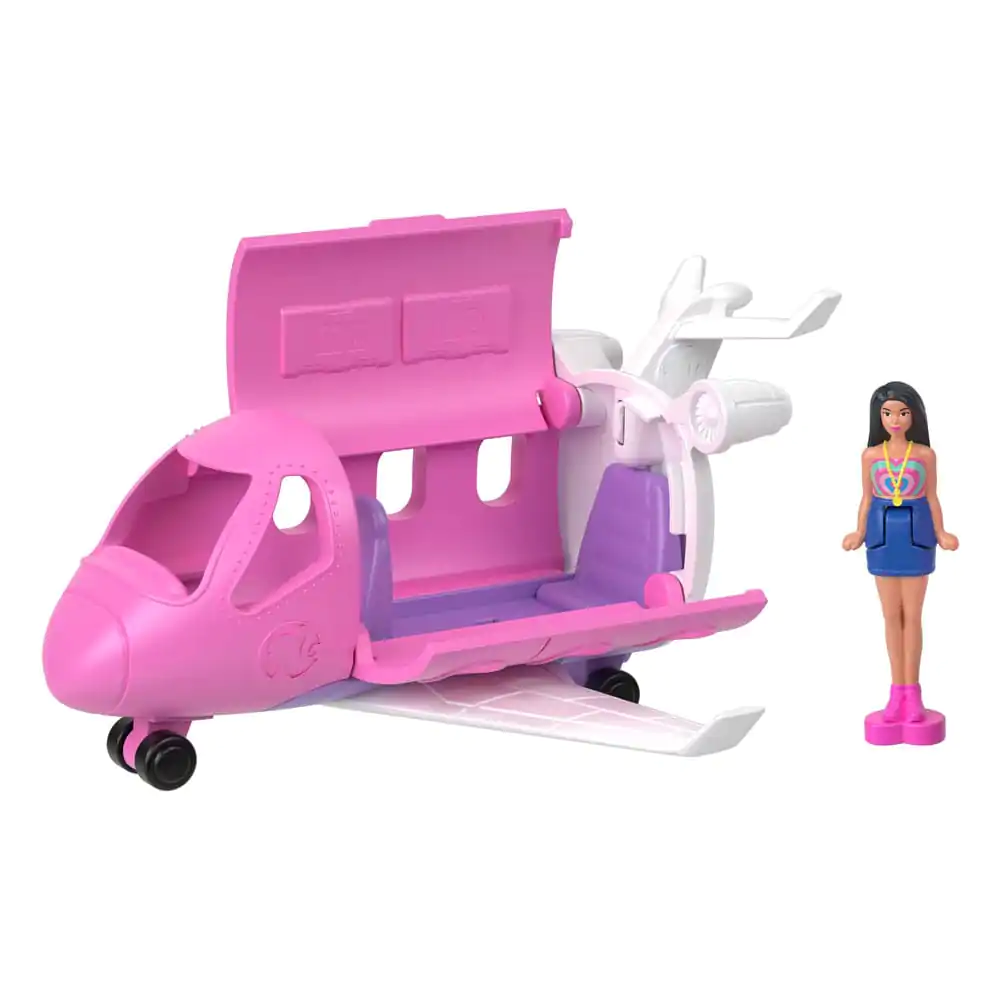 Barbie Mini BarbieLand With Color-Change Pool játék baba és repülő játékkészlet 4 cm termékfotó