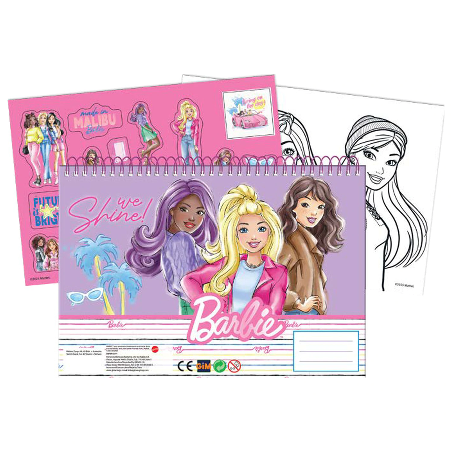Barbie Paints A/4 spirál vázlatfüzet 40 lapos matricával termékfotó