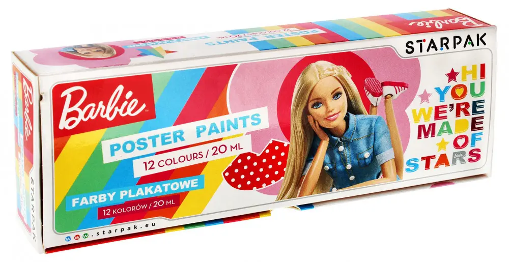Barbie plakátfesték, tempera 12 db-os termékfotó