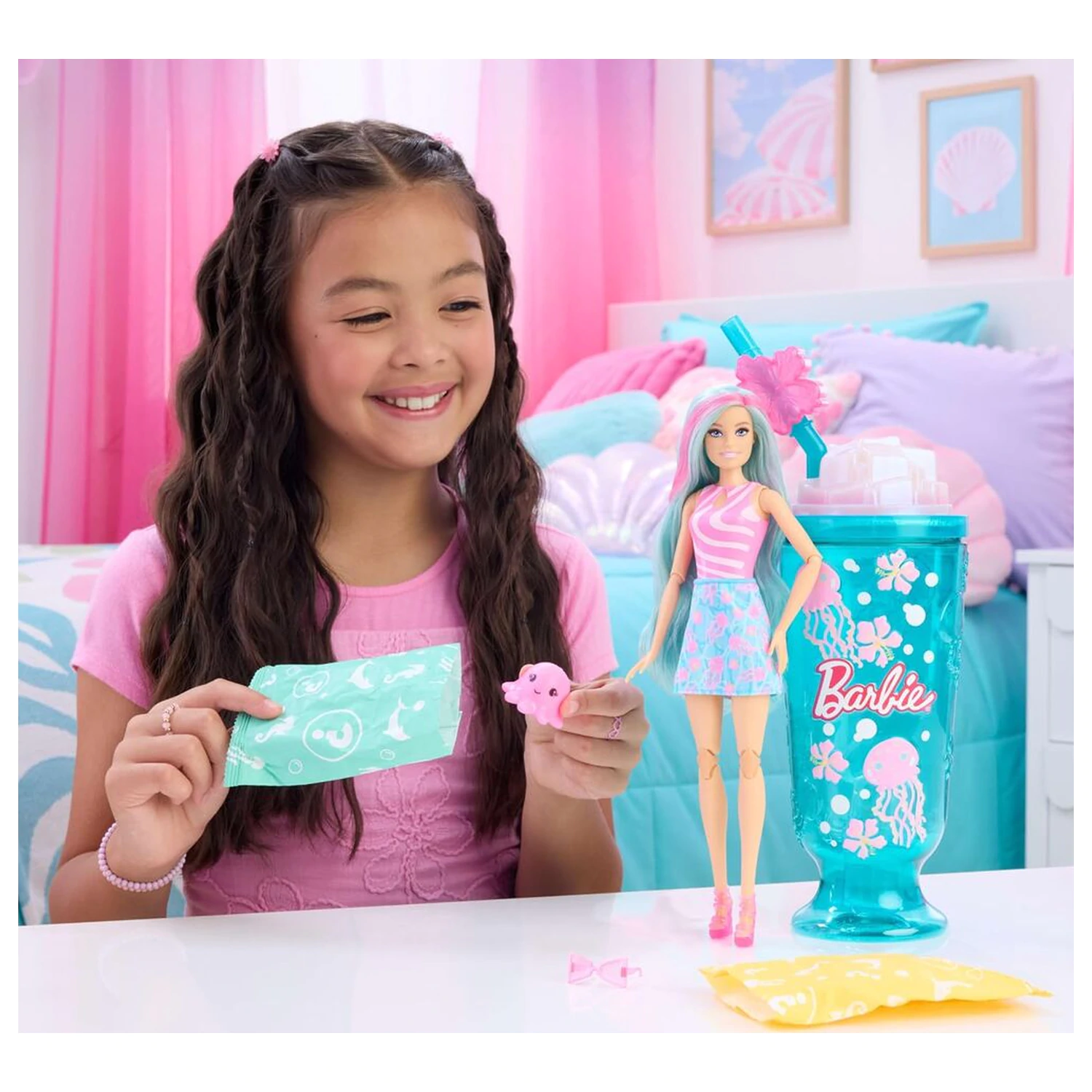 Barbie Pop Reveal Sea Breeze Blue Cup játék baba termékfotó