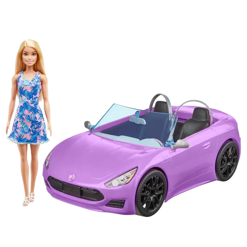 Barbie Purple kabrió és játék baba termékfotó