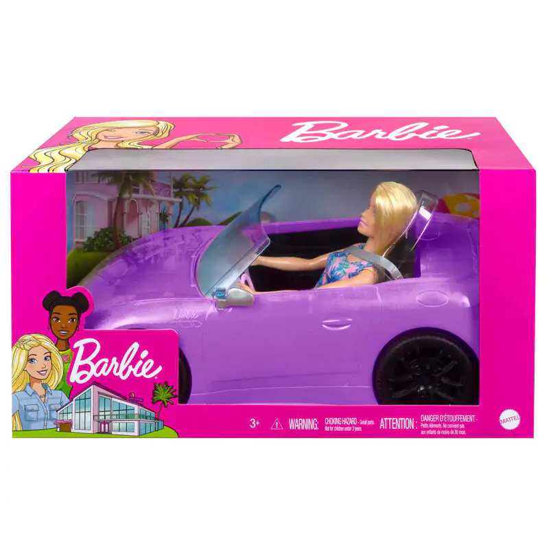 Barbie Purple kabrió és játék baba termékfotó