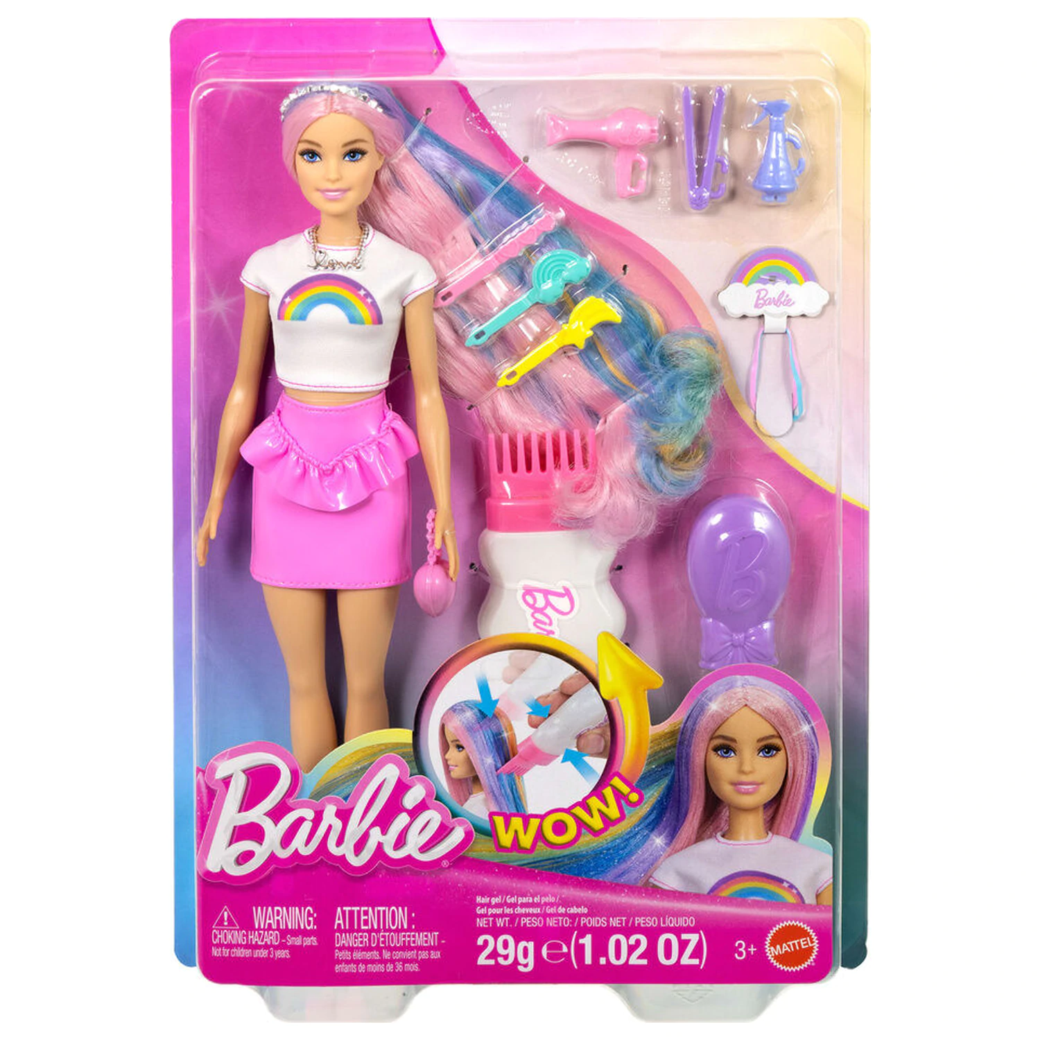 Barbie Rainbow Shimmer Hair játék baba termékfotó