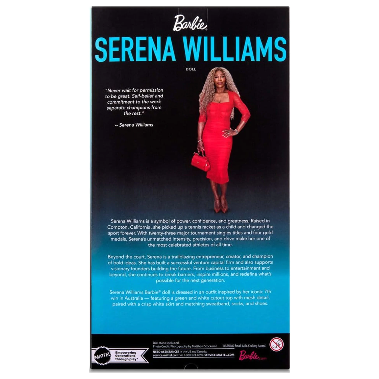 Barbie Signature Doll Serena Williams játék baba termékfotó