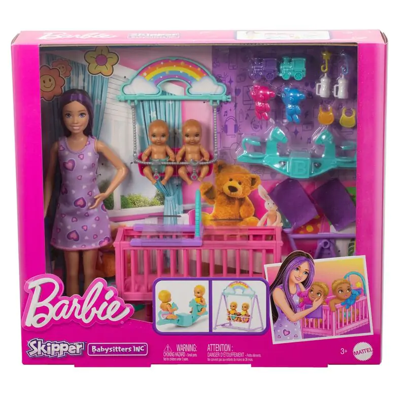 Barbie Skipper twin babysitter játék baba termékfotó