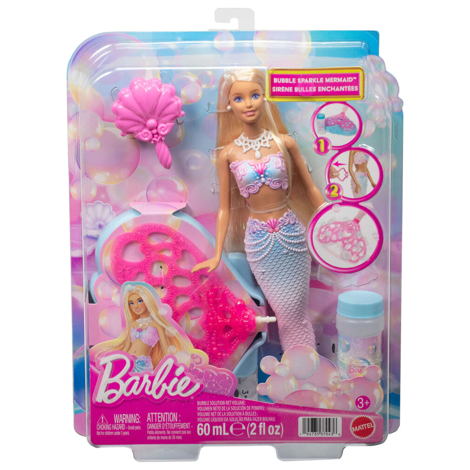 Barbie Soap Bubbles Mermaid játék baba termékfotó