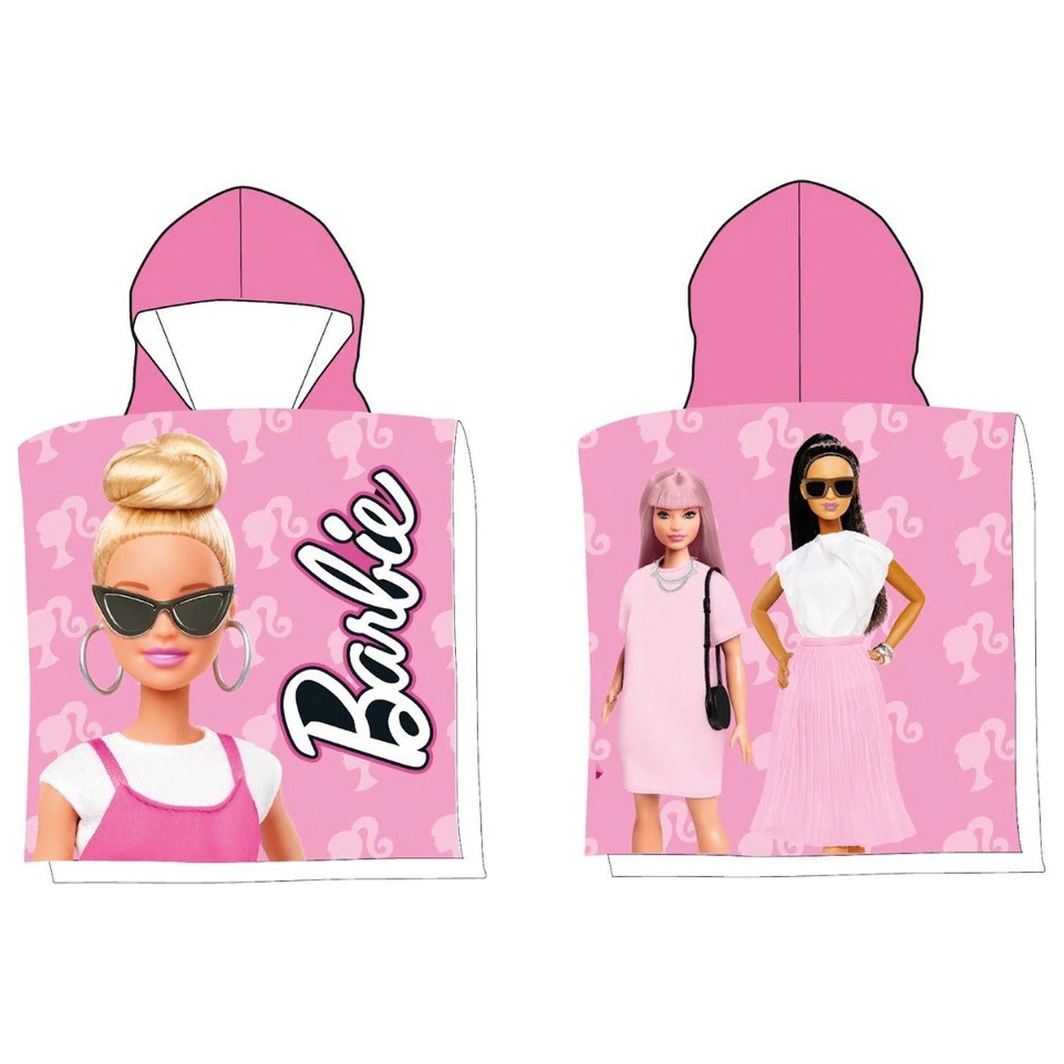 Barbie Street Style strand törölköző poncsó 50x100 cm termékfotó