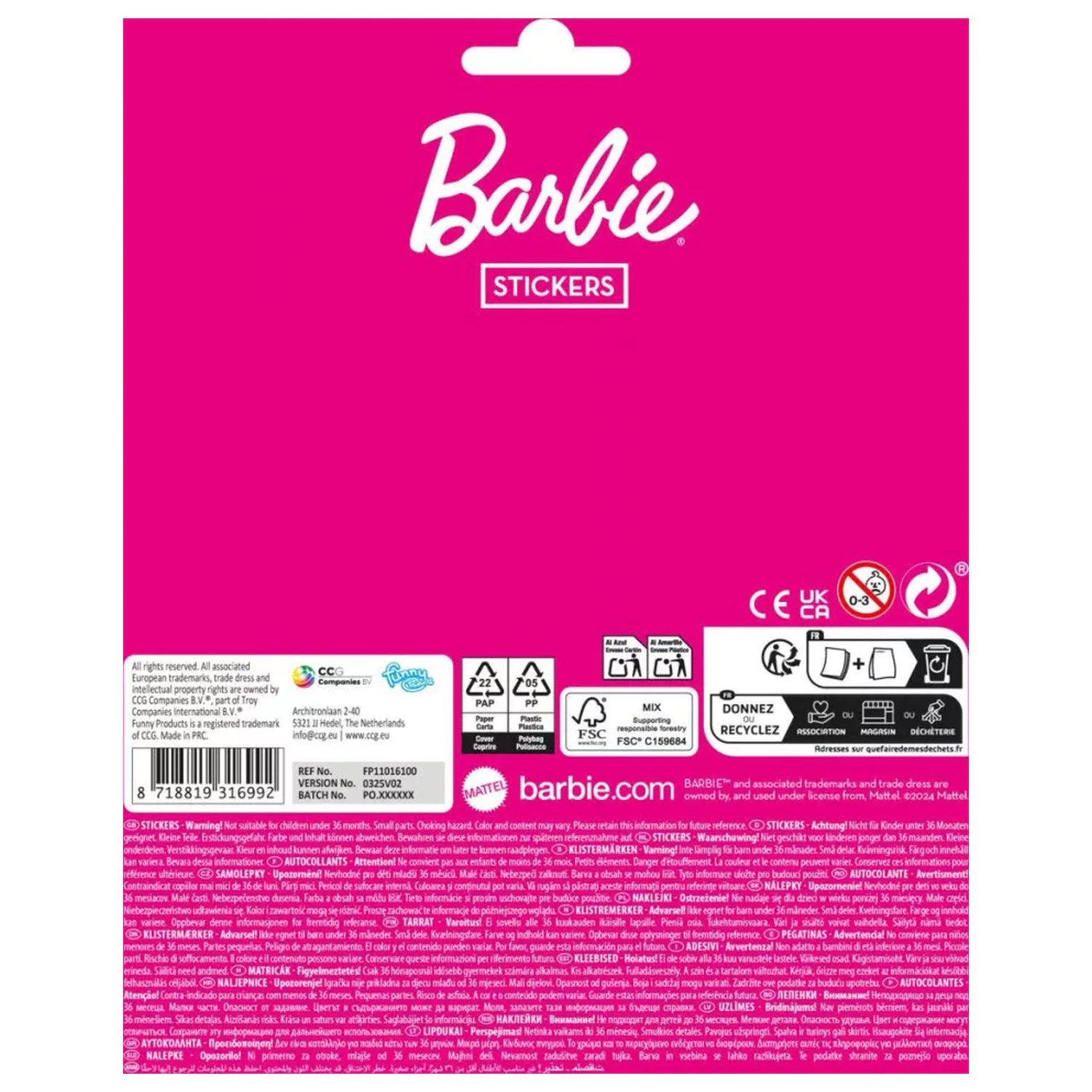 Barbie Stylish Friends matrica termékfotó