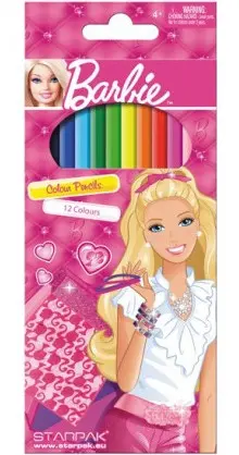 Barbie Színes ceruza 12 db-os termékfotó