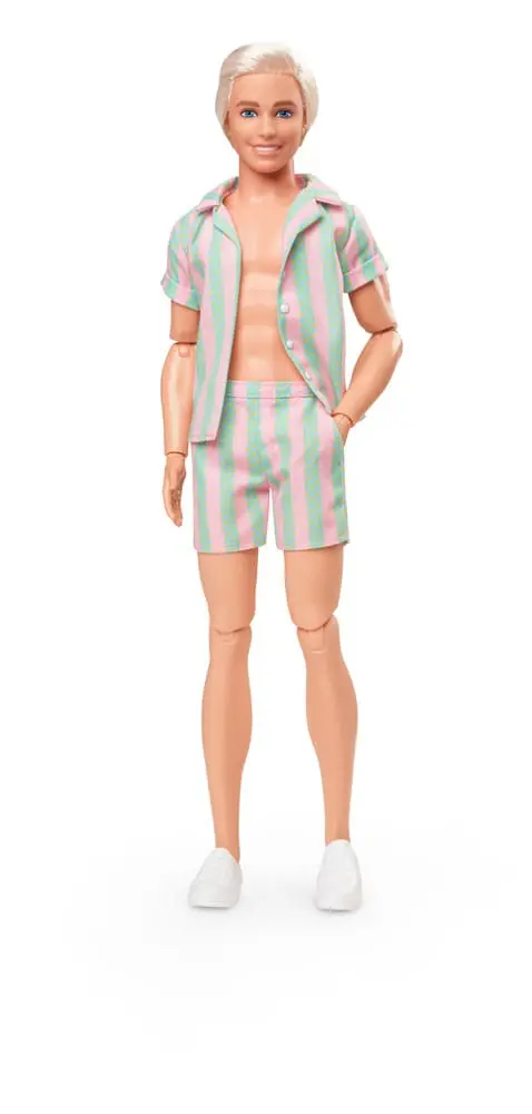 Barbie The Movie Ken Wearing Pastel Striped strand Matching Set játék baba termékfotó