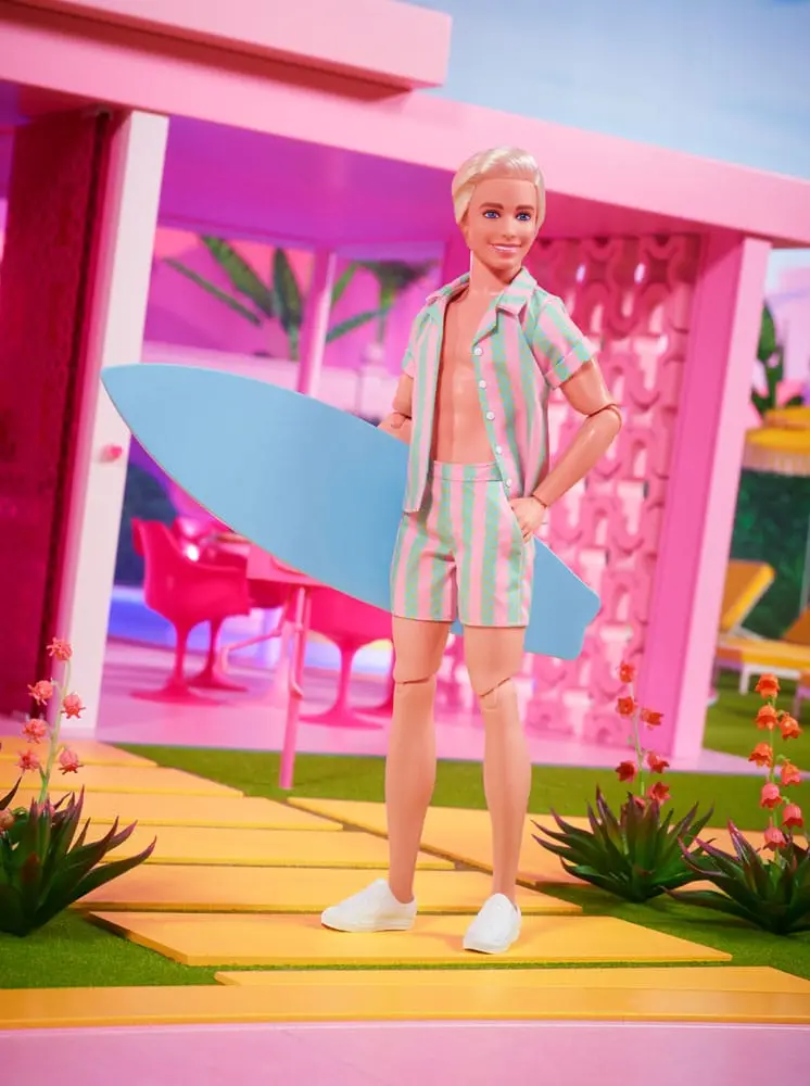 Barbie The Movie Ken Wearing Pastel Striped strand Matching Set játék baba termékfotó