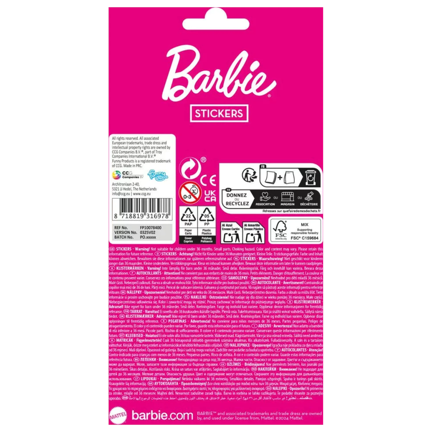 Barbie Vibes matrica termékfotó