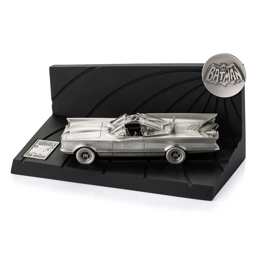 Batman 1966 Pewter Collectible Batman 80th Classic Batmobile Limitált kiadás szobor figura 19 cm termékfotó